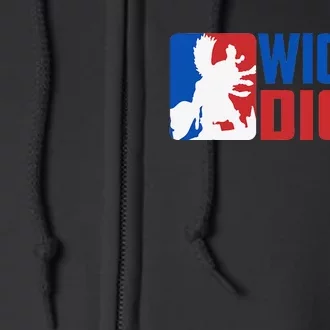 Wicked Dicey Baseball Logo Style Full Zip Hoodie