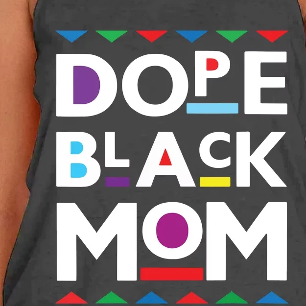 Womens Dope Black Mom History Dope Black Mother Women's Knotted Racerback Tank