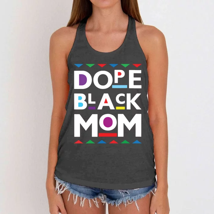 Womens Dope Black Mom History Dope Black Mother Women's Knotted Racerback Tank