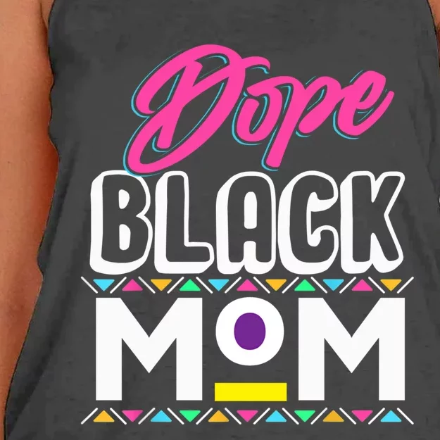 Wo Dope Black Mom History Dope Black Mother Gift Women's Knotted Racerback Tank