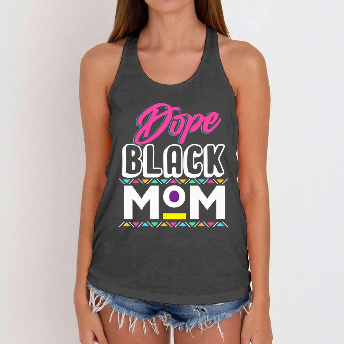 Wo Dope Black Mom History Dope Black Mother Gift Women's Knotted Racerback Tank