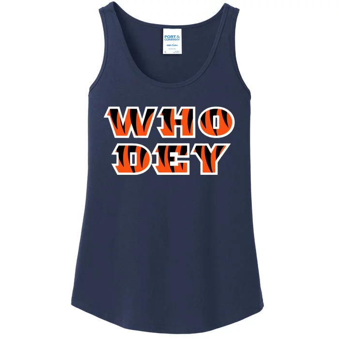 Who Dey Bengals Sports Ladies Essential Tank