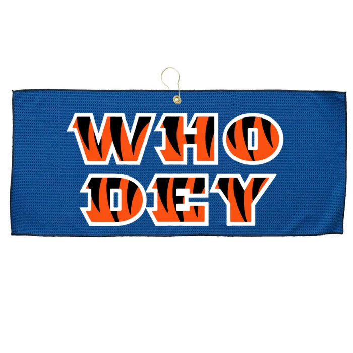 Who Dey Bengals Sports Large Microfiber Waffle Golf Towel