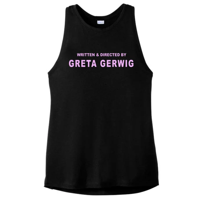 Written Directed By Greta Gerwig Ladies Tri-Blend Wicking Tank