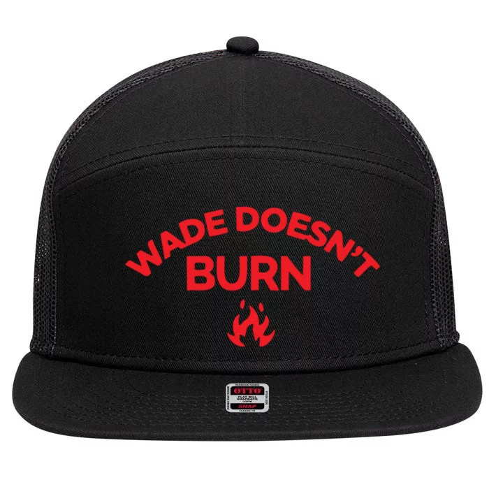 Wade Doesnt Burn 7 Panel Mesh Trucker Snapback Hat