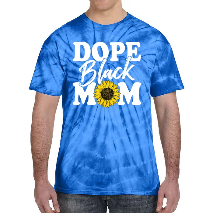 Wo Dope Black Mom Afro American Messy Bun Mathers Day Gift Tie-Dye T-Shirt