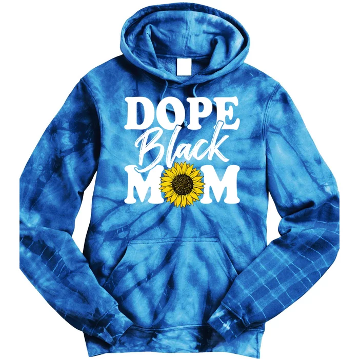 Wo Dope Black Mom Afro American Messy Bun Mathers Day Gift Tie Dye Hoodie