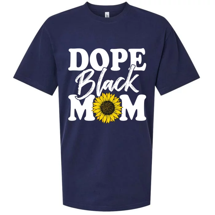 Wo Dope Black Mom Afro American Messy Bun Mathers Day Gift Sueded Cloud Jersey T-Shirt