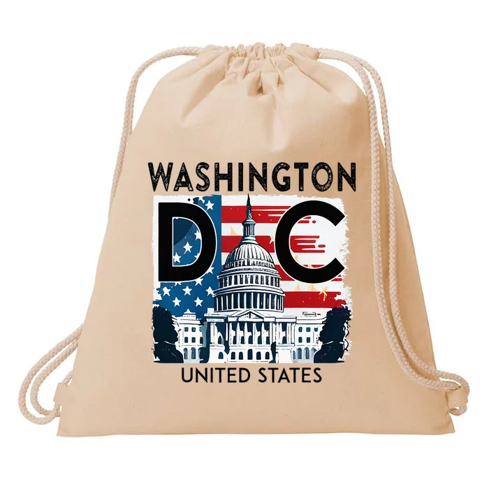 Washington Dc Capitol Hill Usa Souvenirs Drawstring Bag