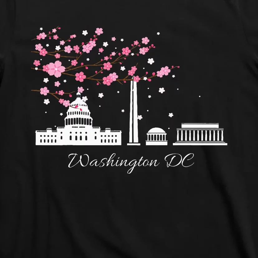 Washington Dc Cherry Blossoms Monuments Memorial T-Shirt