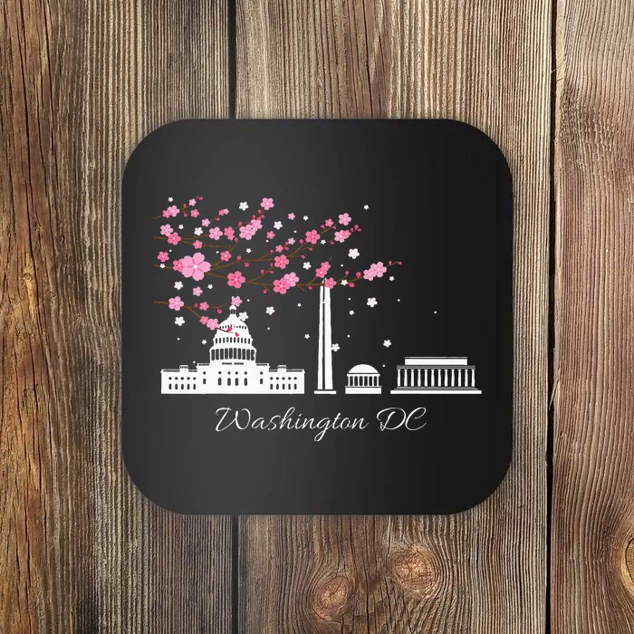 Washington Dc Cherry Blossoms Monuments Memorial Coaster