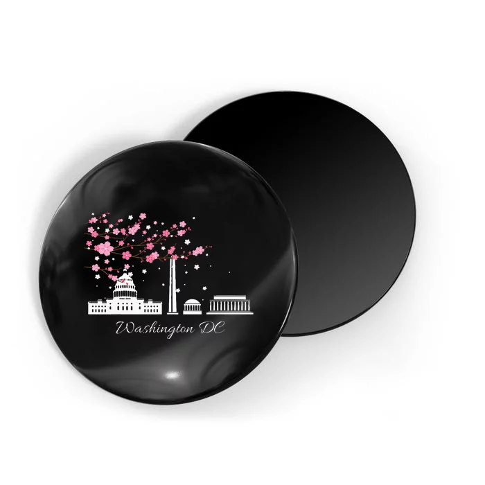 Washington Dc Cherry Blossoms Monuments Memorial Magnet