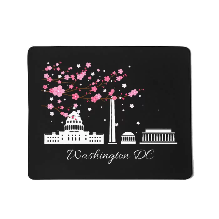 Washington Dc Cherry Blossoms Monuments Memorial Mousepad