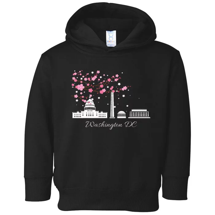 Washington Dc Cherry Blossoms Monuments Memorial Toddler Hoodie