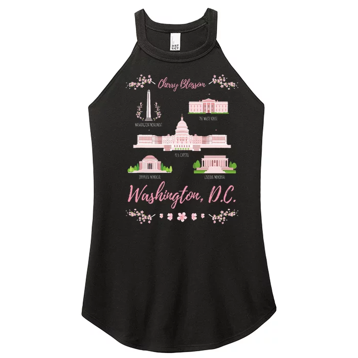 Washington Dc Cherry Blossom Monument Women’s Perfect Tri Rocker Tank