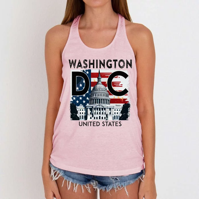 Washington Dc Capitol Hill Usa Souvenirs Gifts Women's Knotted Racerback Tank