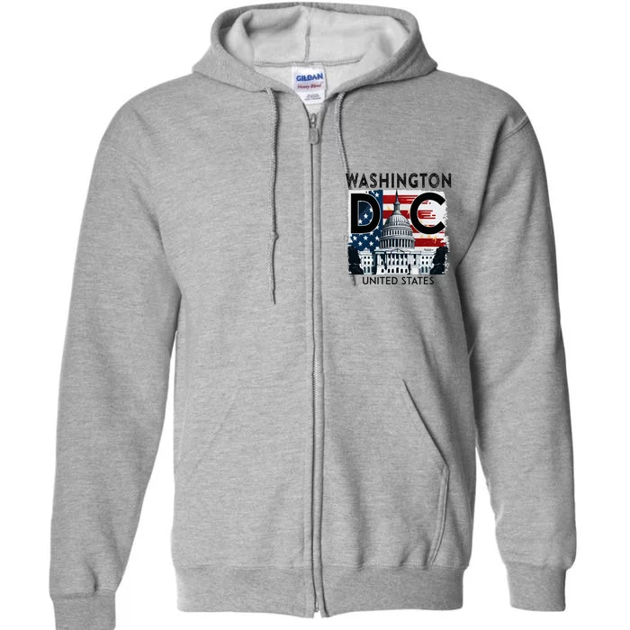 Washington Dc Capitol Hill Usa Souvenirs Gifts Full Zip Hoodie