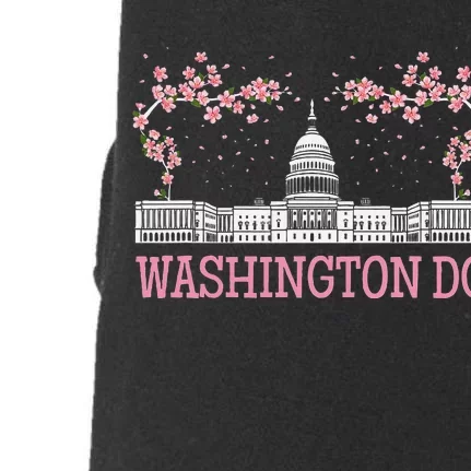 Washington Dc Cherry Blossom Monument Doggie 3-End Fleece Hoodie