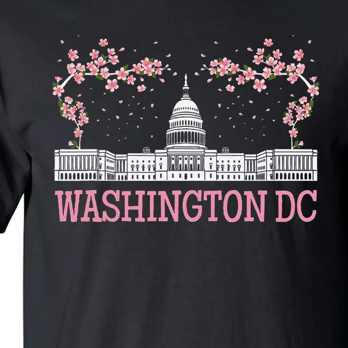 Washington Dc Cherry Blossom Monument Tall T-Shirt