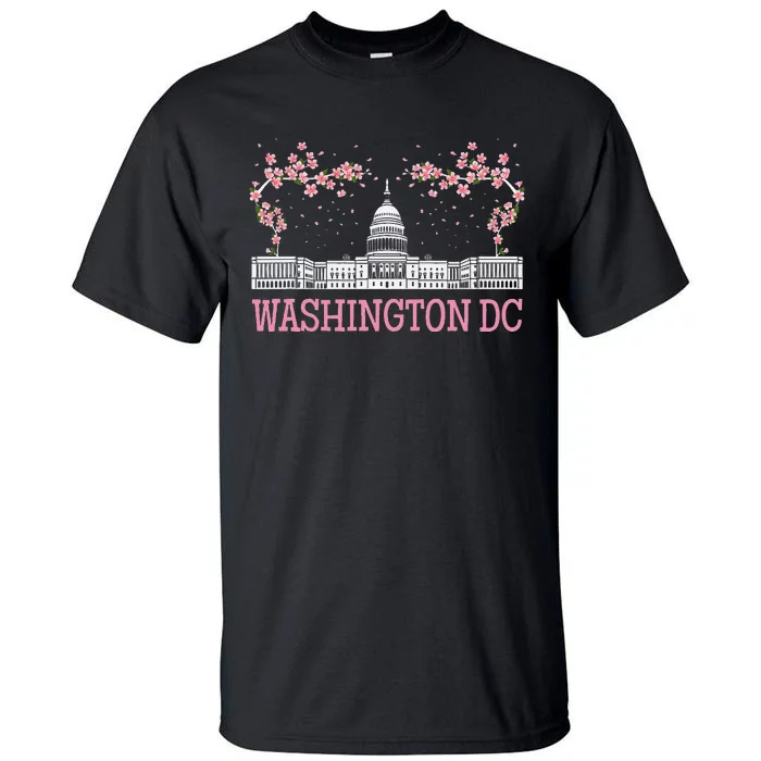 Washington Dc Cherry Blossom Monument Tall T-Shirt