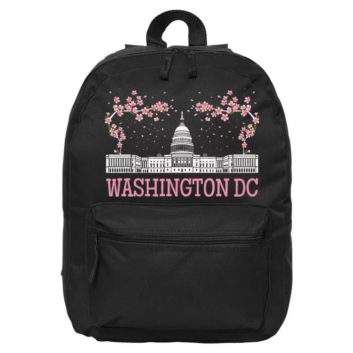 Washington Dc Cherry Blossom Monument 16 in Basic Backpack