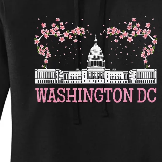 Washington Dc Cherry Blossom Monument Women's Pullover Hoodie