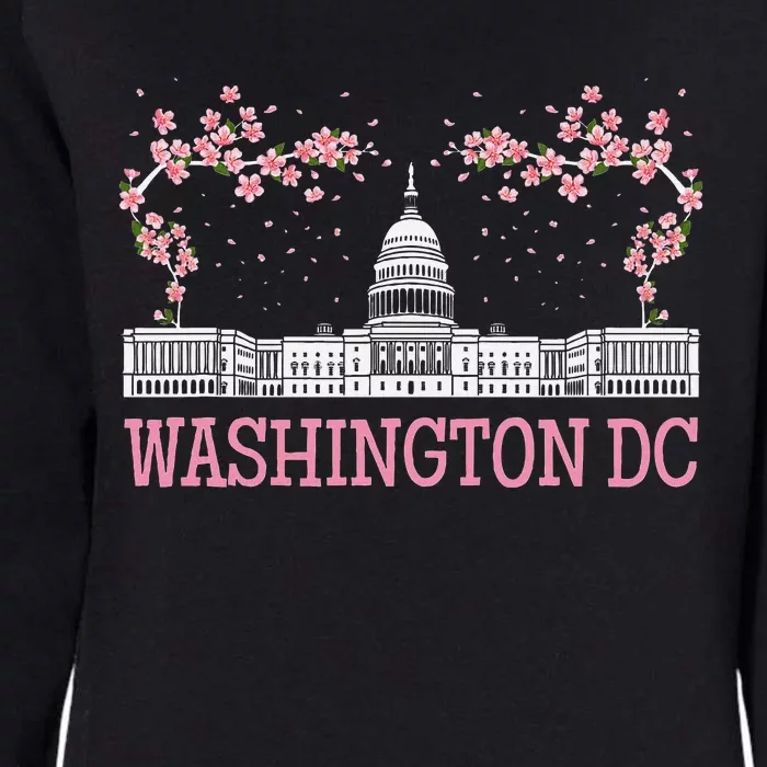 Washington Dc Cherry Blossom Monument Womens California Wash Sweatshirt