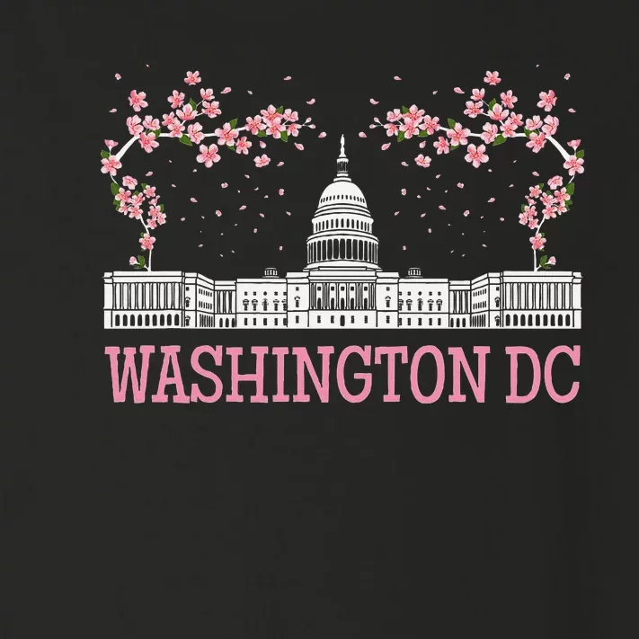 Washington Dc Cherry Blossom Monument Toddler Long Sleeve Shirt