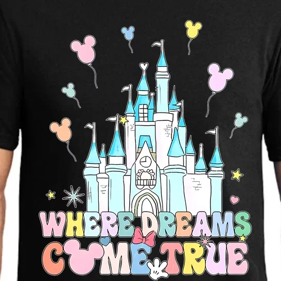 Where Dreams Come True Diz Nee Family Trip Castle Magic Kingdom Pajama Set