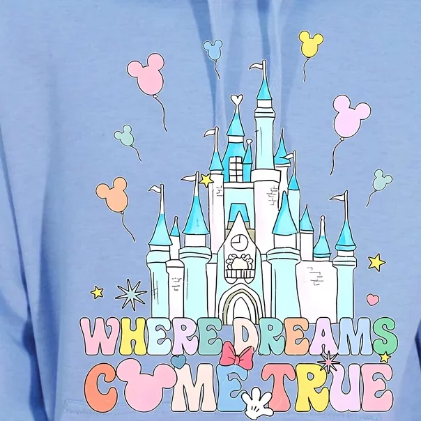 Where Dreams Come True Diz Nee Family Trip Castle Magic Kingdom Unisex Surf Hoodie