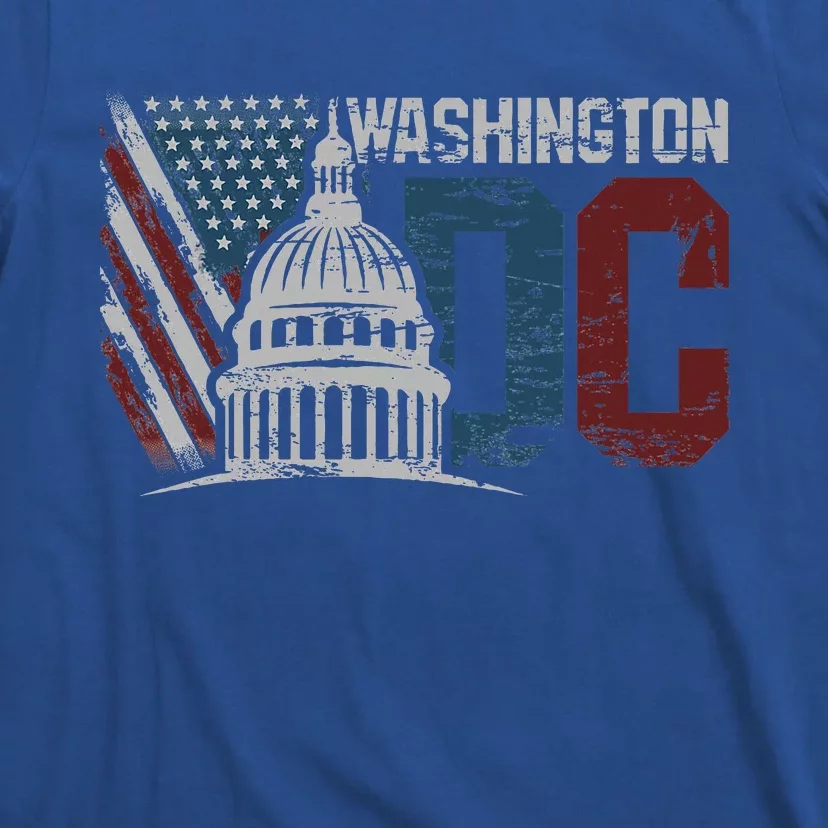 Washington Dc Capitol Hill Usa Flag Souvenir T-Shirt