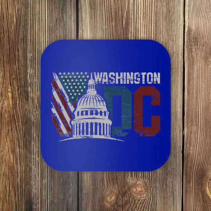 Washington Dc Capitol Hill Usa Flag Souvenir Coaster