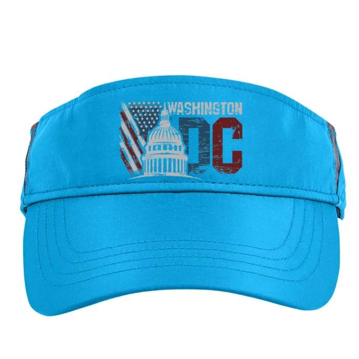 Washington Dc Capitol Hill Usa Flag Souvenir Adult Drive Performance Visor