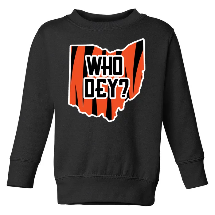 Who Dey? Cincinnati Ohio Toddler Sweatshirt