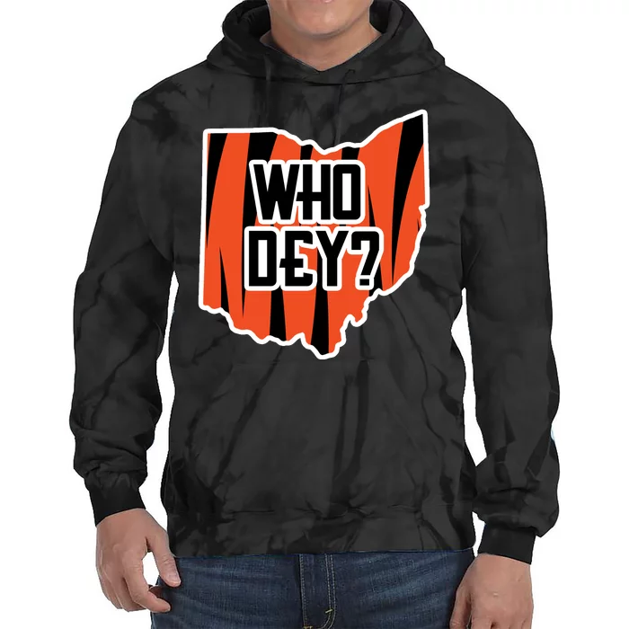 Who Dey? Cincinnati Ohio Tie Dye Hoodie