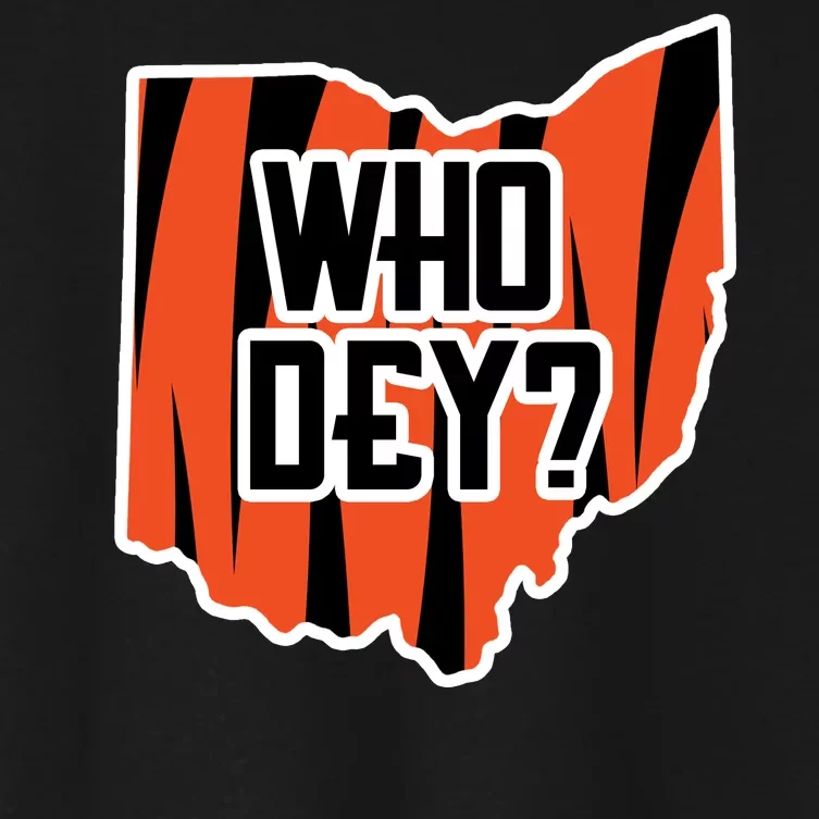 Who Dey? Cincinnati Ohio Women's Crop Top Tee