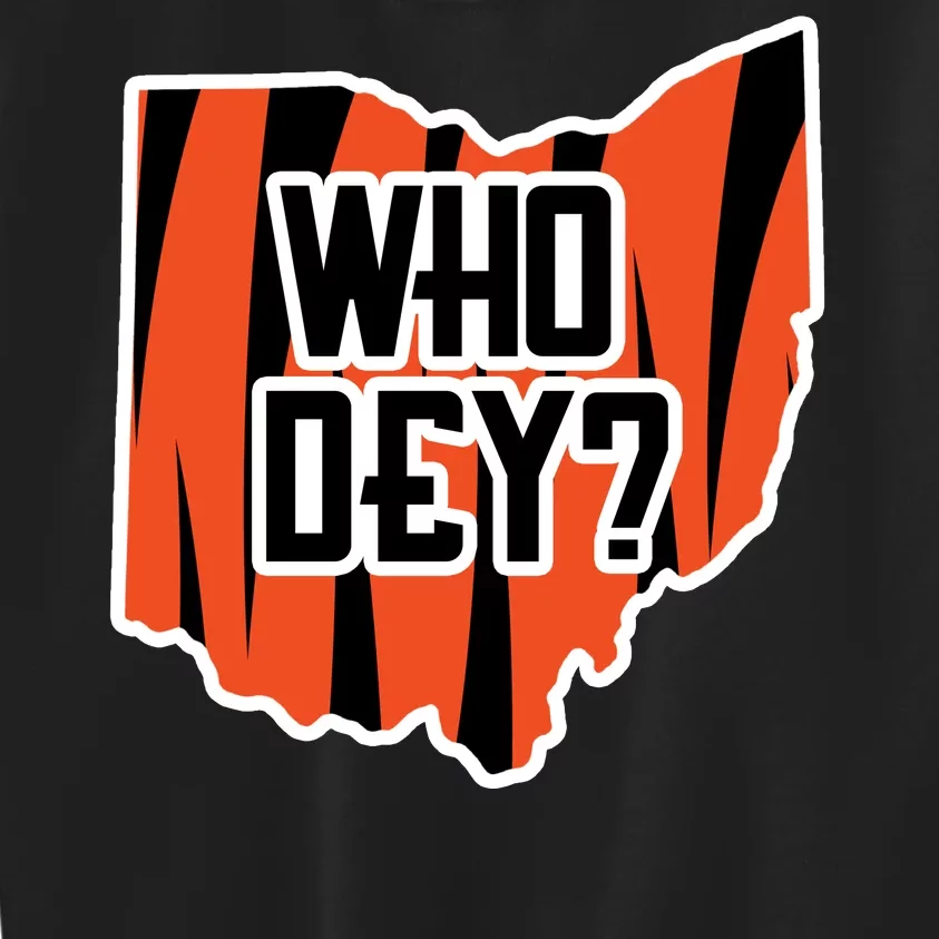 Who Dey? Cincinnati Ohio Kids Sweatshirt