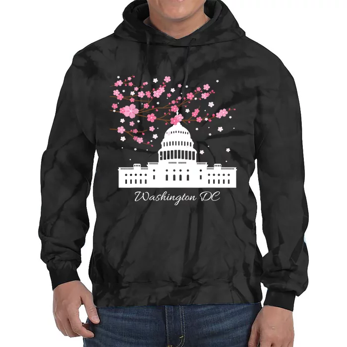 Washington DC Capitol Building Cherry Blossoms TShirt Tie Dye Hoodie