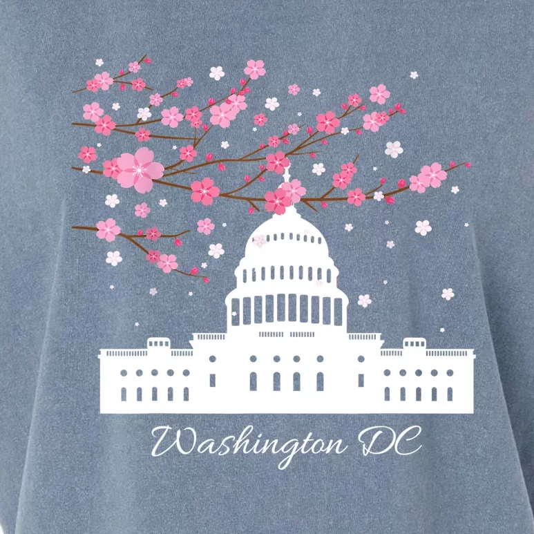 Washington DC Capitol Building Cherry Blossoms TShirt Garment-Dyed Women's Muscle Tee