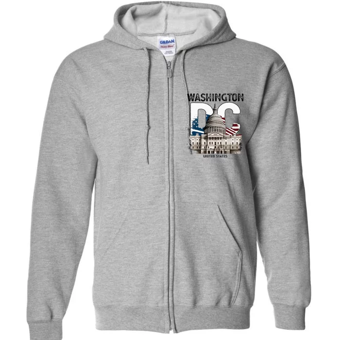 Washington Dc Capitol Hill Usa Souvenirs Gifts Full Zip Hoodie