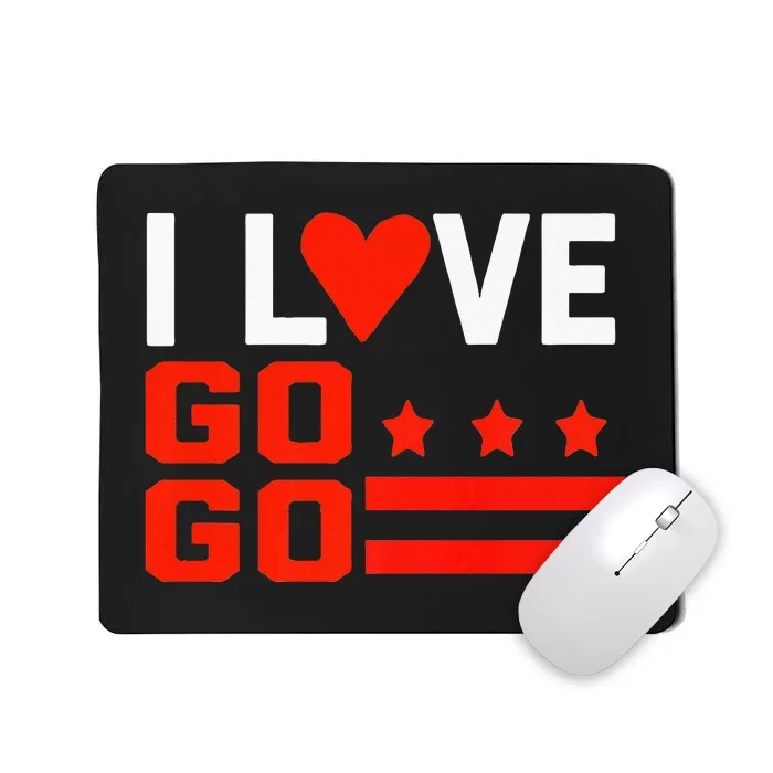 Washington D C I Love Go Go Music Gift For Kids And Adults Mousepad