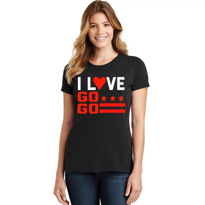 Washington D C I Love Go Go Music Gift For Kids And Adults Women's T-Shirt