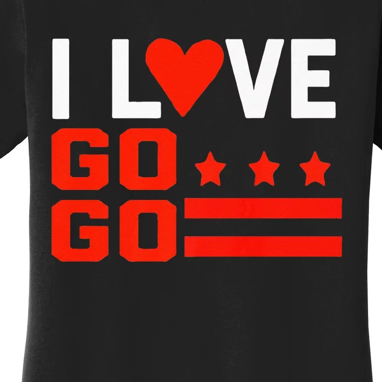 Washington D C I Love Go Go Music Gift For Kids And Adults Women's T-Shirt