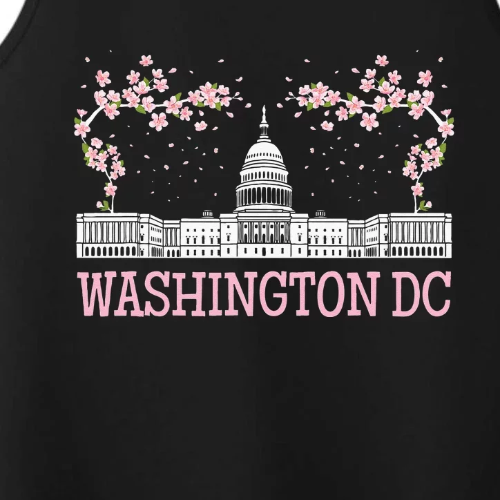 Washington DC Cherry Blossom Monument Performance Tank