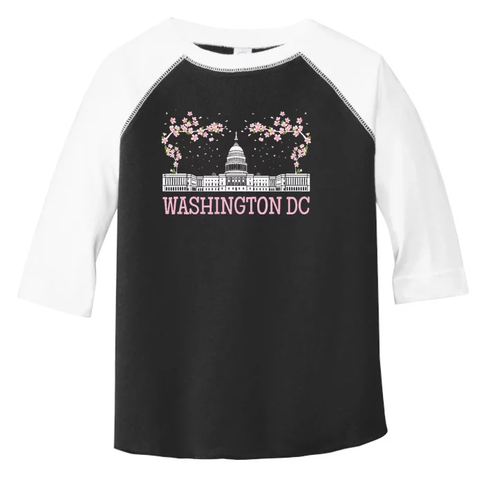 Washington DC Cherry Blossom Monument Toddler Fine Jersey T-Shirt