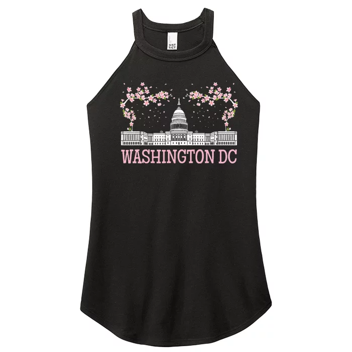 Washington DC Cherry Blossom Monument Women’s Perfect Tri Rocker Tank