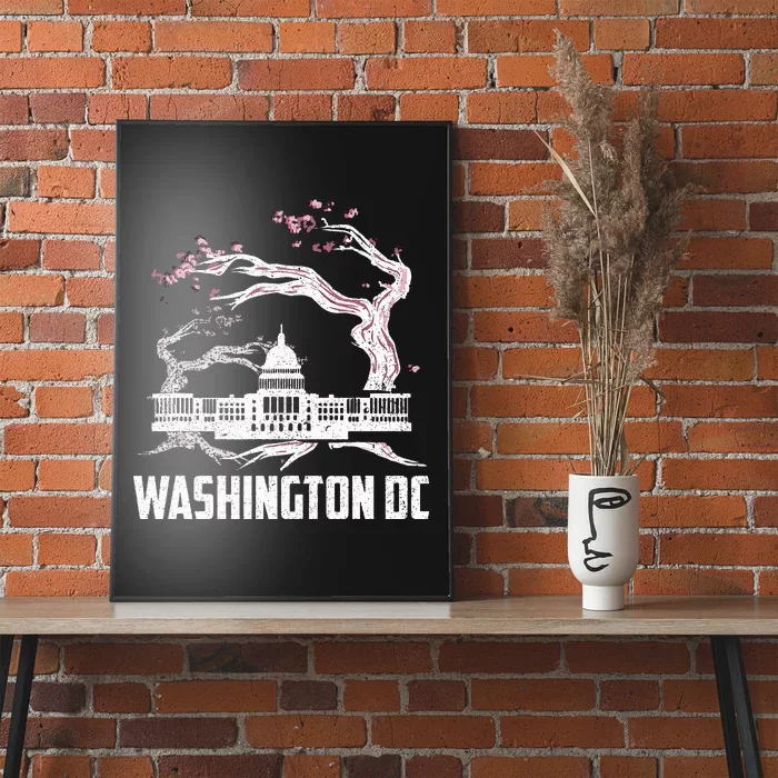 Washington Dc Cherry Blossom Capitol Hill Usa Souvenir Poster