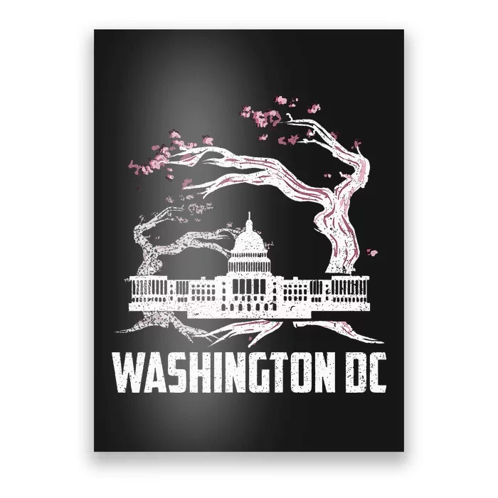 Washington Dc Cherry Blossom Capitol Hill Usa Souvenir Poster