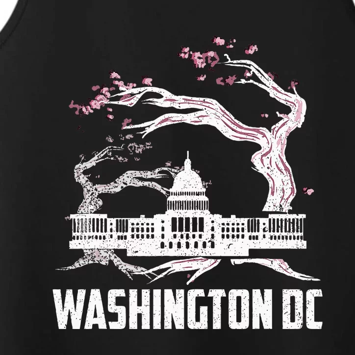 Washington Dc Cherry Blossom Capitol Hill Usa Souvenir Performance Tank