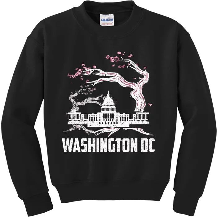 Washington Dc Cherry Blossom Capitol Hill Usa Souvenir Kids Sweatshirt